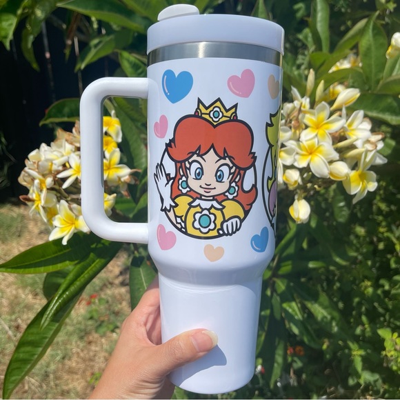 Custom made Nintendo Super Mario Bros Tumbler 40 oz tumbler with hand carry hand - Picture 9 of 15